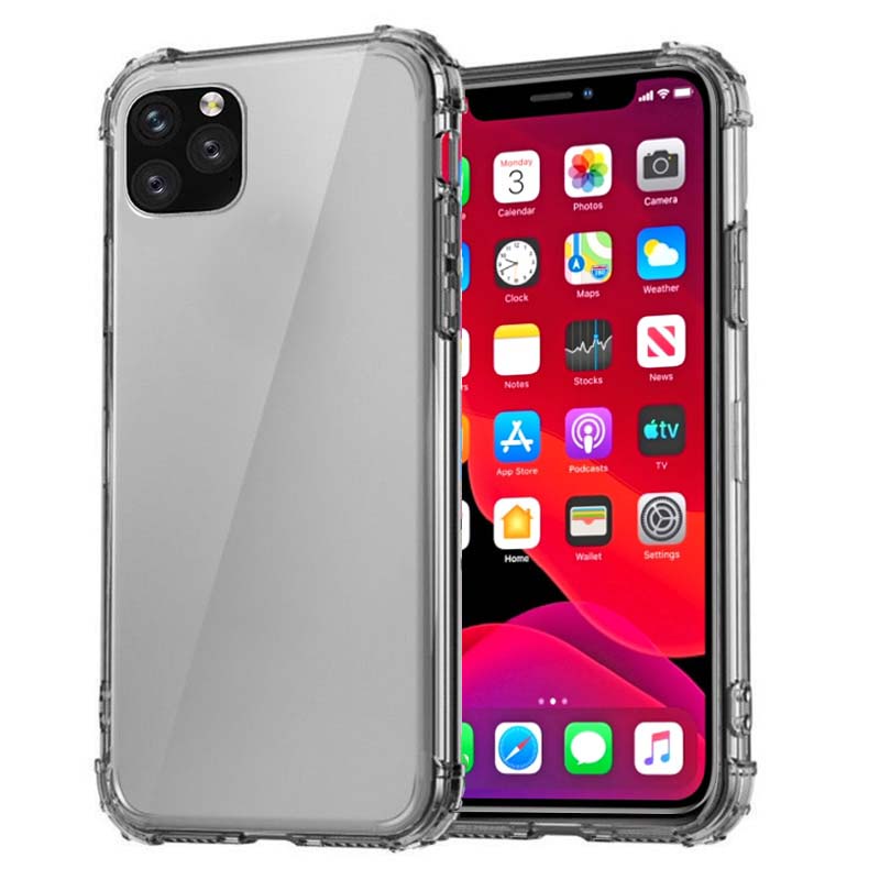 For IPhone 12 11Pro Max Heavy Duty Protection Case  Four Corner Strengthen Silicon Clear Case