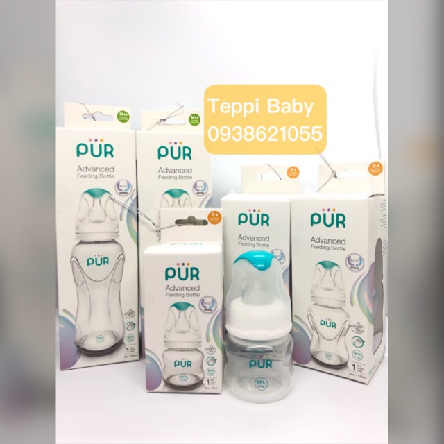 Bình Sữa Cổ TIêu Chuẩn PUR 60ml - 125ml - 250ml