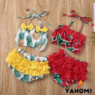 Bộ Đồ Bơi Hai Mảnh In Hình Trái Cây Dễ Thương Cho Bé Gái