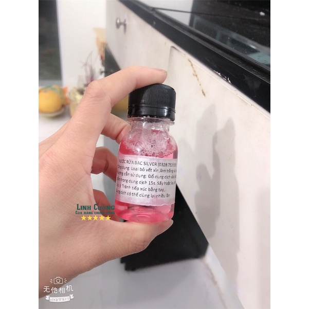 Nước làm mới trang sức bạc chai 40ml- Nước tẩy trắng bạc như mới
