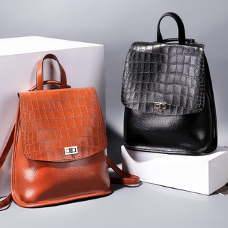 Ba lô giả da cá sấu kiểu dáng sang trọng dành cho nữ