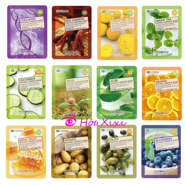 Lẻ 01 miếng mặt nạ 3D Foodaholic Hàn Quốc