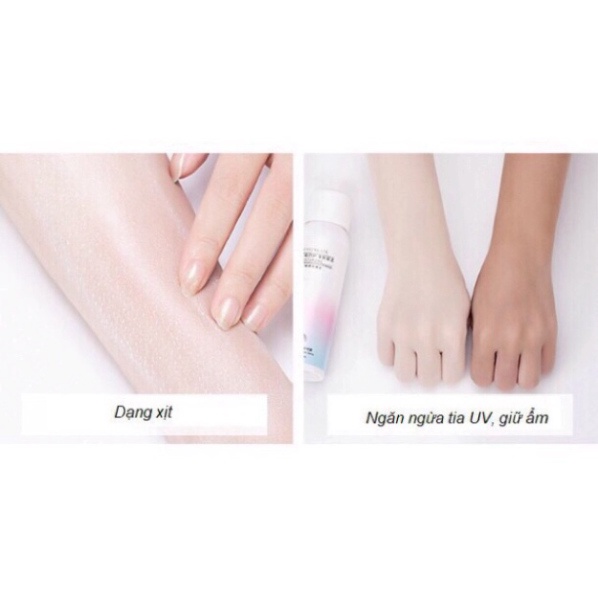 Xịt chống nắng body Maycreate, Kem chống nắng dạng xịt 150ml SPF35 bật tông sau sử dụng chính hãng nội địa trung KABA