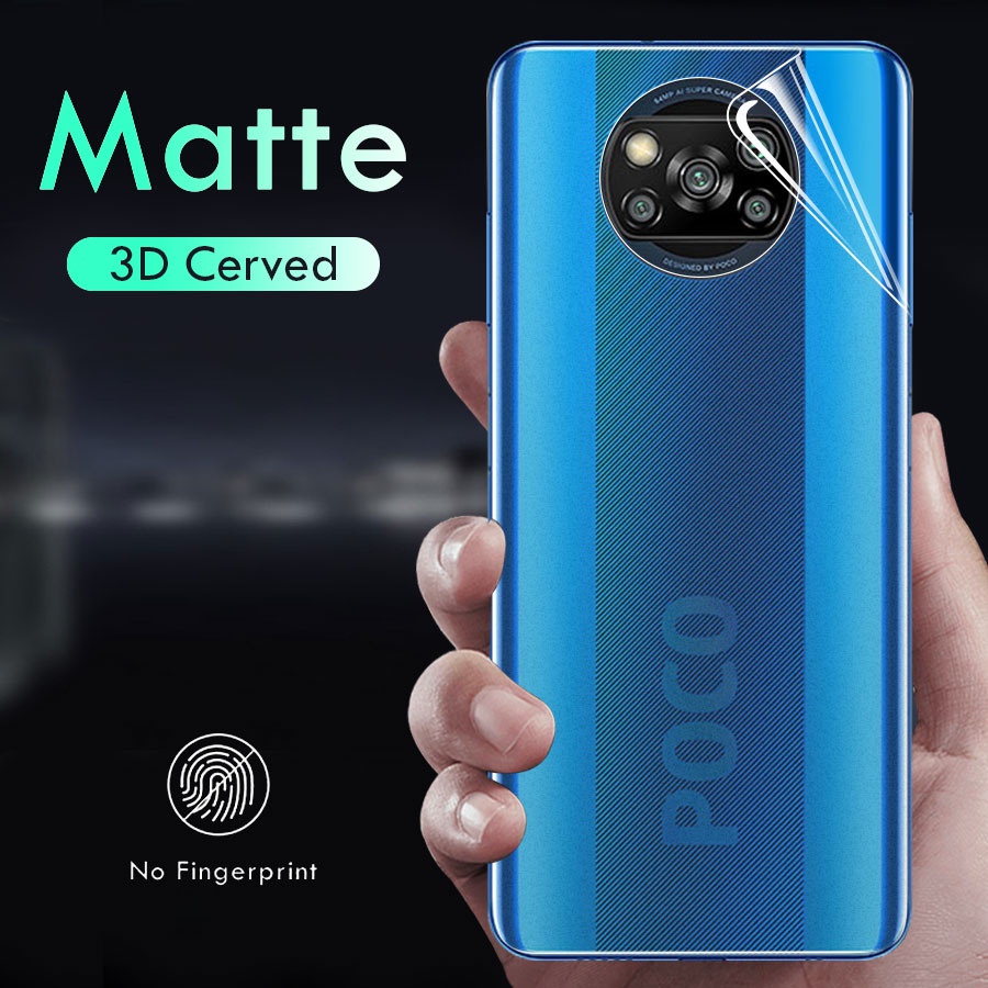 Dán PPF nhám AG chống vân tay mặt sau dành cho Xiaomi Mi 9T 10T 11T 12T 11 Lite Poco F2 Pro F3 F4 M3 X3 X4 X5 Redmi Note 8 9 9S 10 10S 11 11S 12 12S