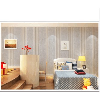 1 mét giấy dán tường sọc bạc - khổ rộng 45cm có keo sẵn