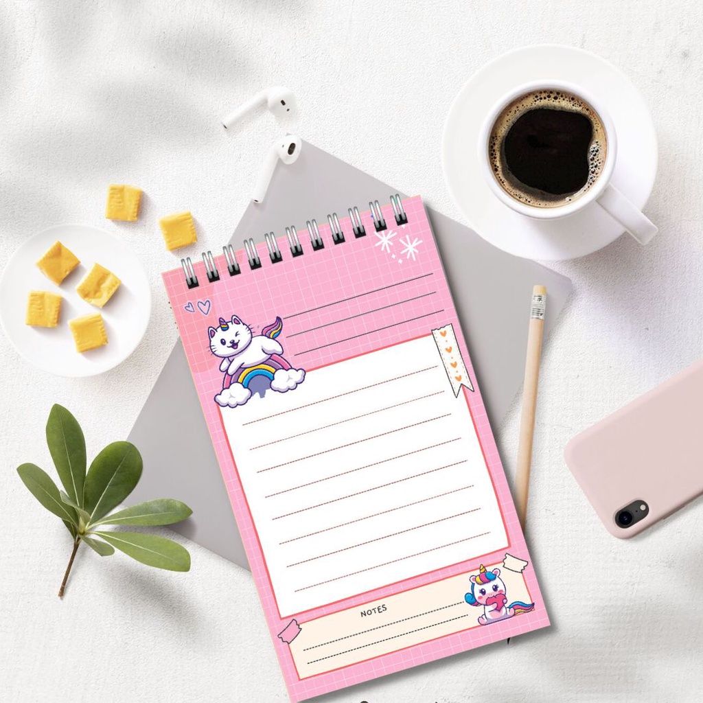 Sổ tay ghi chép từ vựng, lập kế hoạch lịch trình tiện lợi, có thể xé rời size 14.5x10cm pink