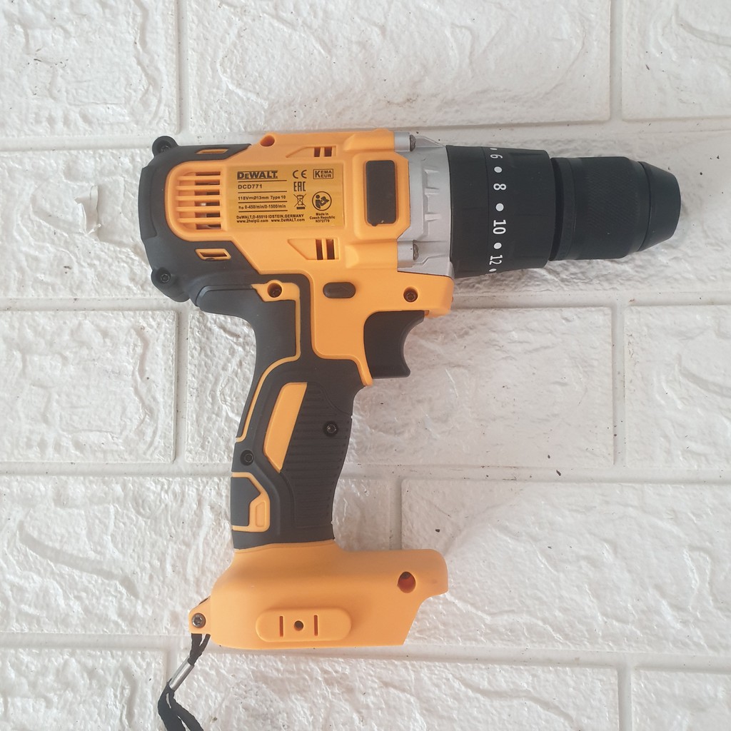 Thân Máy Khoan pin dewalt Động cơ 775 Mạnh Mẽ Đầu khoan 13mm Lõi đồng 100%