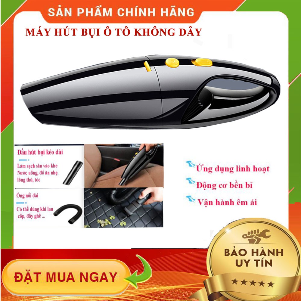 (BH 1 ĐỔI) 1 Máy hút bụi ô tô không dây, Máy hút bụi xe hơi, Máy hút bụi ô tô, Công suất cực lớn, 1 ĐỔI 1 LỖI, MUA NGAY!