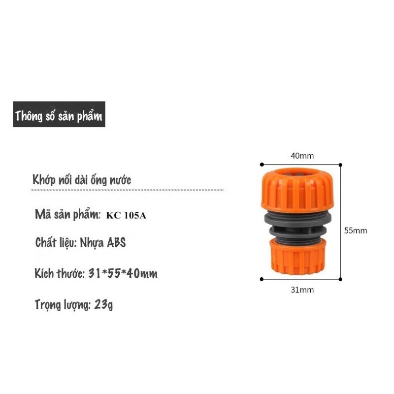 Côn thu 1/2 inch ra 1/4 inch, Khớp nối nhanh, Măng sông 20-16 mm, Đầu nối nhanh