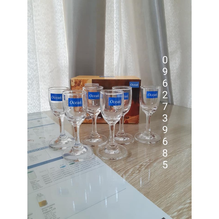 Bộ 6 Ly vang ocean Liqueur 30ml vs 60 ml