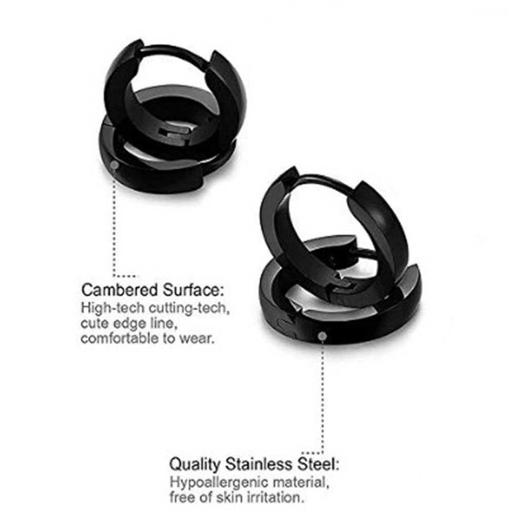 Bông Tai Mini Hình Tròn Phong Cách Hip Hop