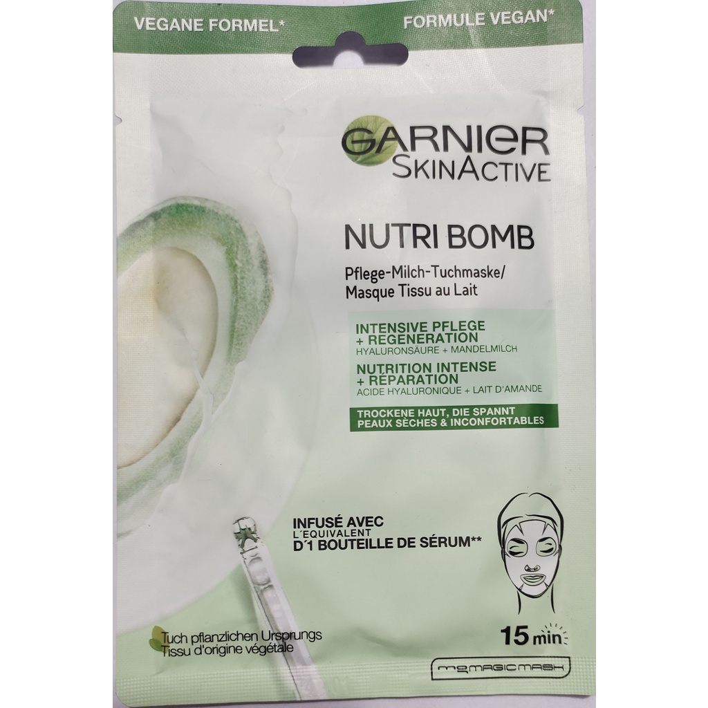 MẶT NẠ HUYẾT THANH TRẮNG DA GARNIER CHUẨN ĐỨC