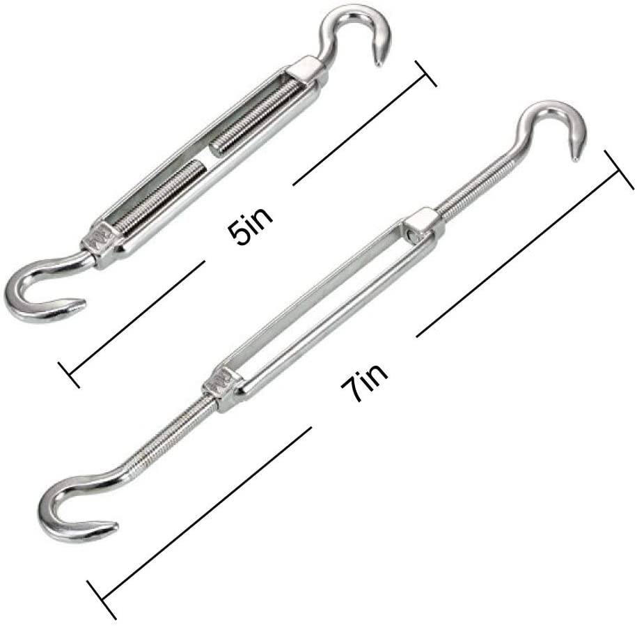 Bộ Móc Treo Tấm Che Nắng Hình Chữ Nhật/Tam Giác Bằng Thép Không Gỉ 304 Cho Sân Vườn