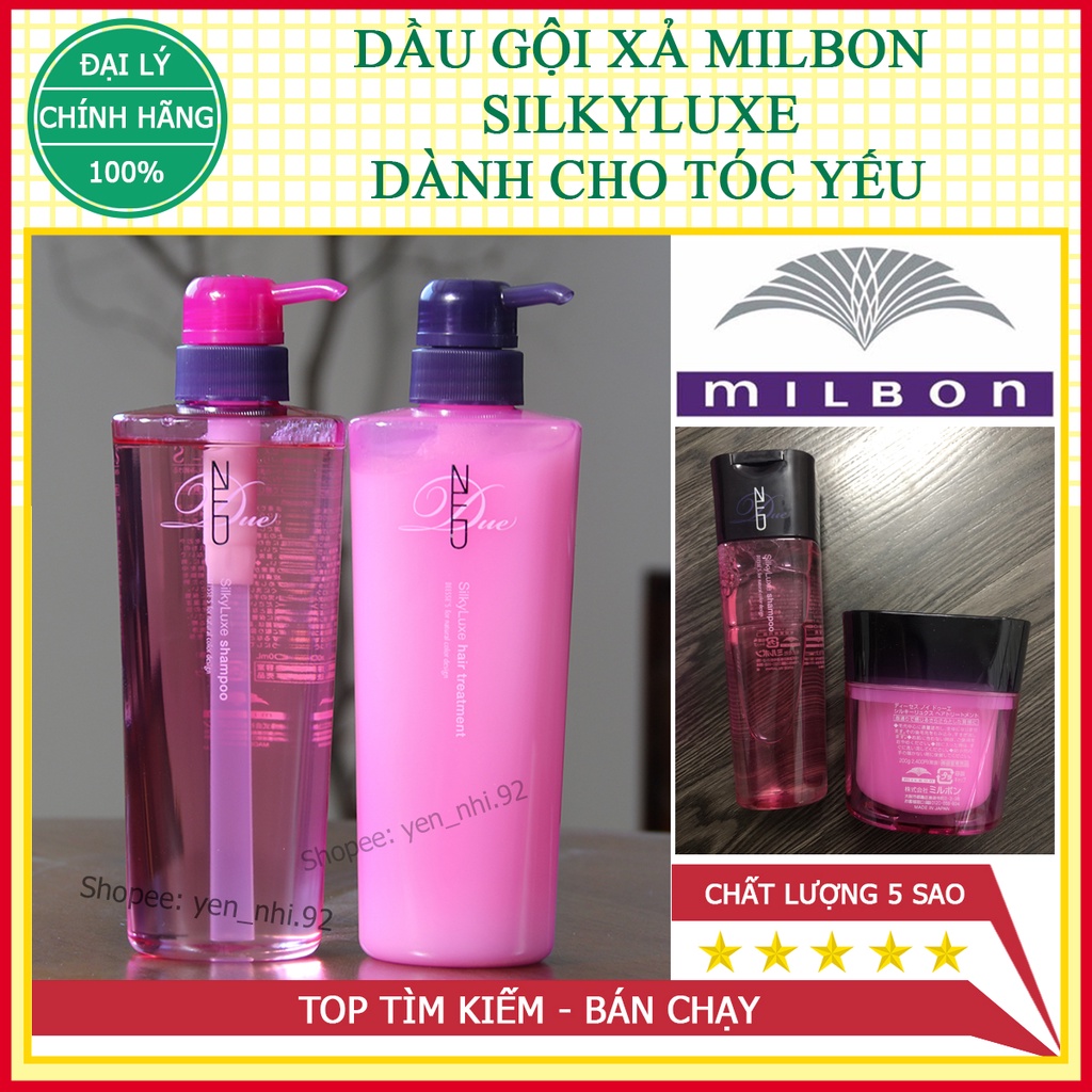 DẦU GỘI XẢ MILBON GRAND LINKAGE SILKY LUXE SIÊU MƯỢT CHO TÓC SỢI MẢNH YẾU
