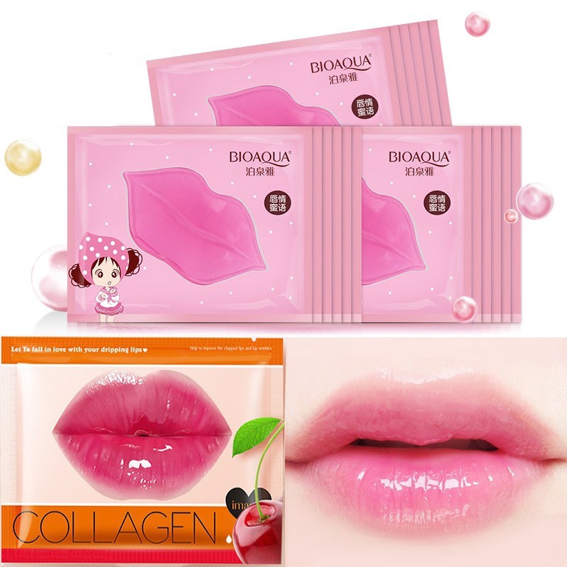 Mặt nạ dưỡng môi collagen nội địa trung bioaqua,images giảm thâm môi làm mềm môi Neity BMNMOI1