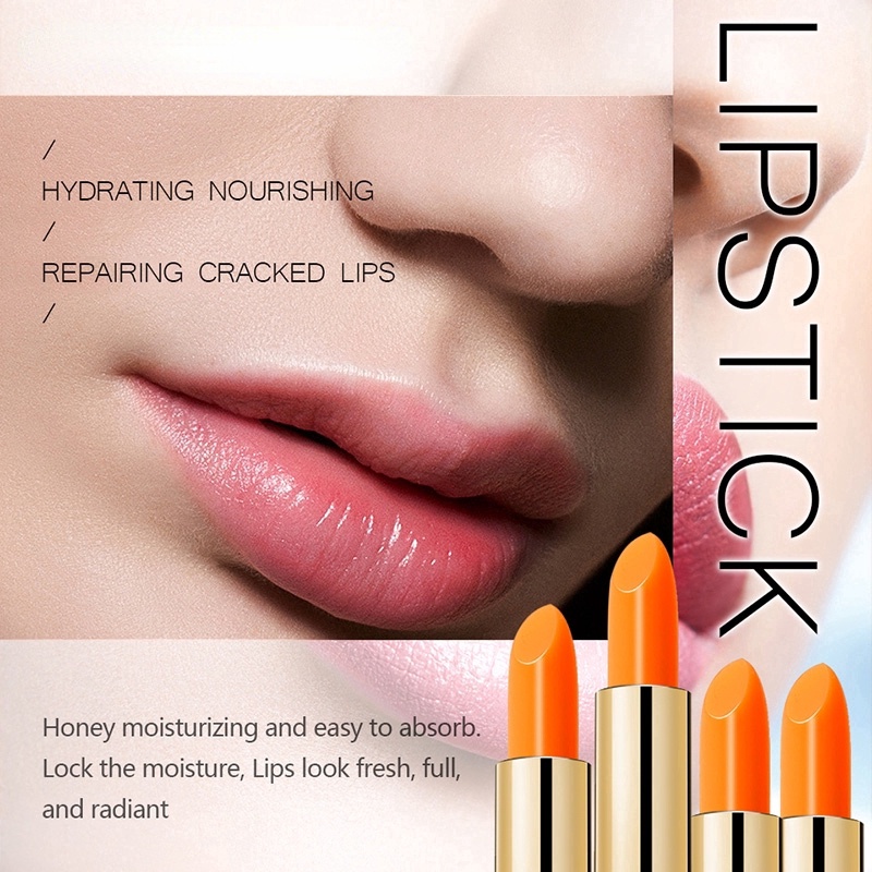 Son Dưỡng Môi Chiết Xuất Mật Ong 100% Tự Nhiên Thay Đổi Màu Sắc Theo Nhiệt Độ Lâu Trôi