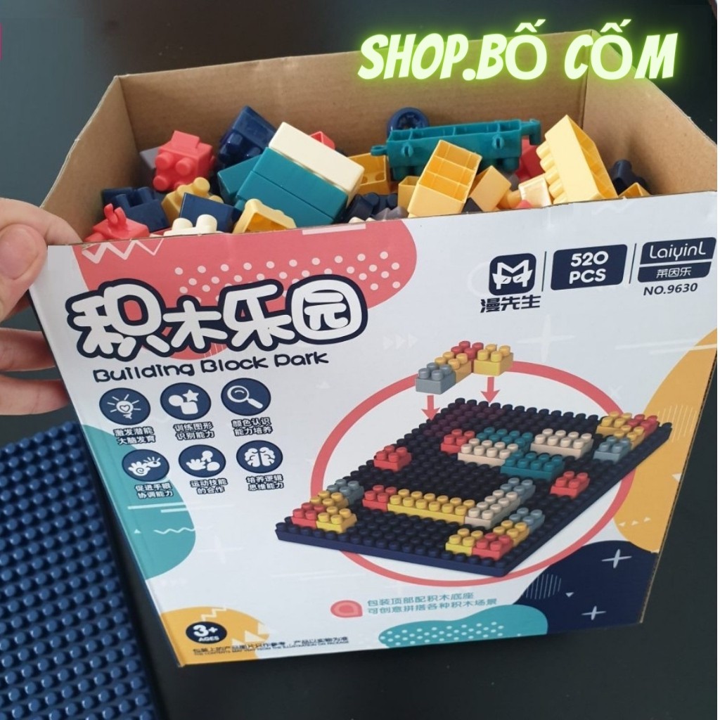 Bộ Lego 520 Chi Tiết Mẫu Mới 2021, Nhựa ABS cao cấp, Nhiều hình dáng, màu sắc khác nhau - Shop Bố Cốm