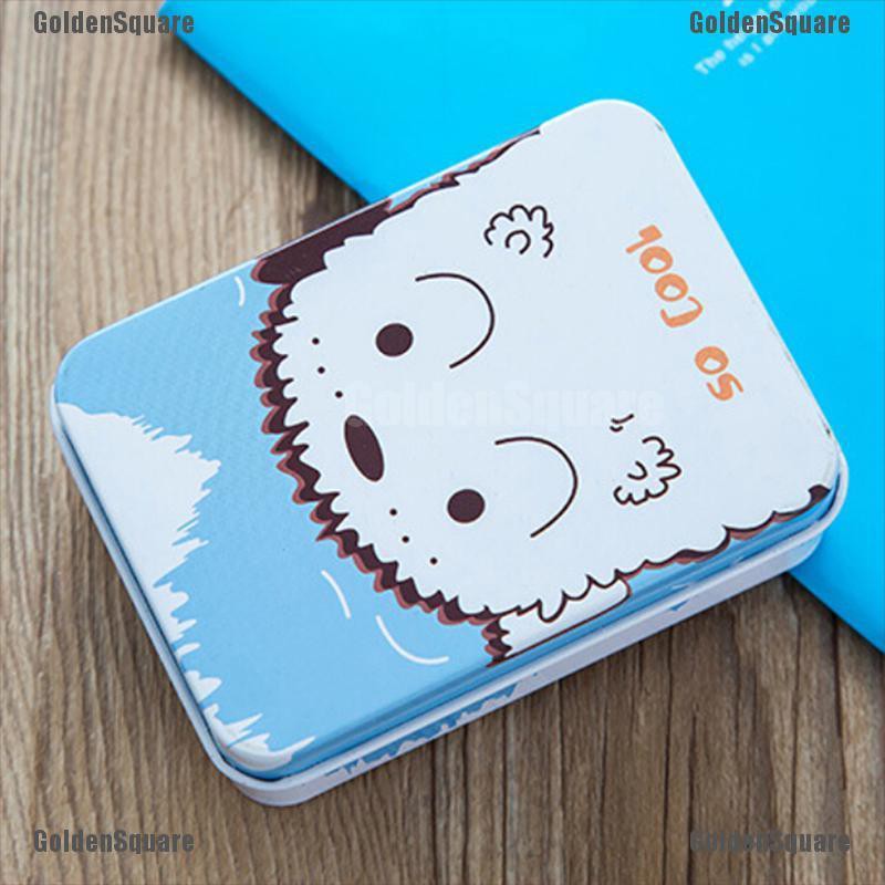 Hộp Thiếc Mini Hình Chữ Nhật Đựng Đồ Dùng Tiện Lợi