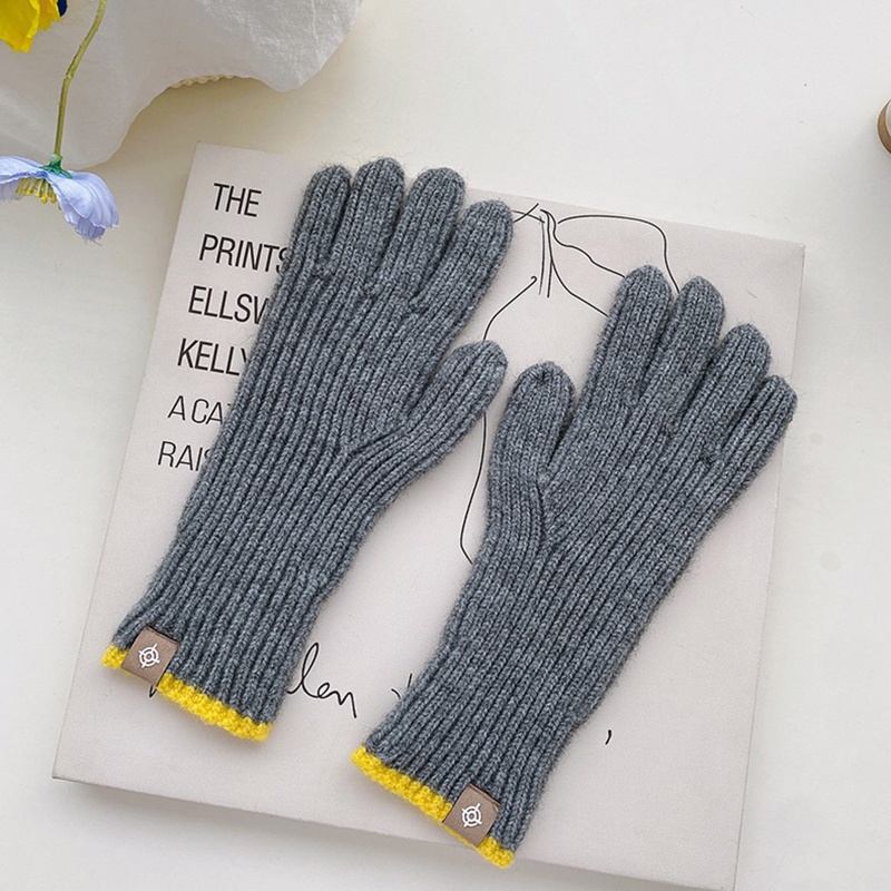 Găng Tay Dệt Kim Co Giãn Giữ Ấm Có Thể Chạm Màn Hình Cảm Ứng Tiện Lợi