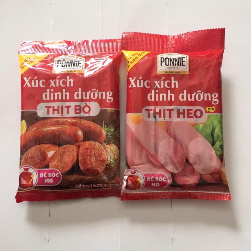 Xúc Xích Dinh Dưỡng Thịt Heo Ponnie gói 175g | BigBuy360 - bigbuy360.vn