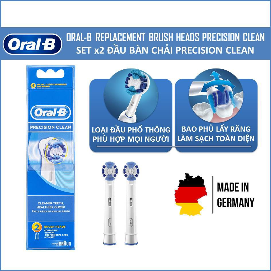 Đầu bàn chải thay thế set 2 Precision Clean