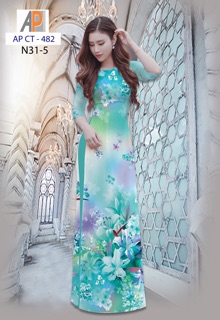 Vải áo dài in hoa ly