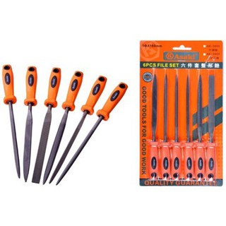 3x140mm bộ giũa mini 6 chi tiết asaki ak-3898 - chính hãng