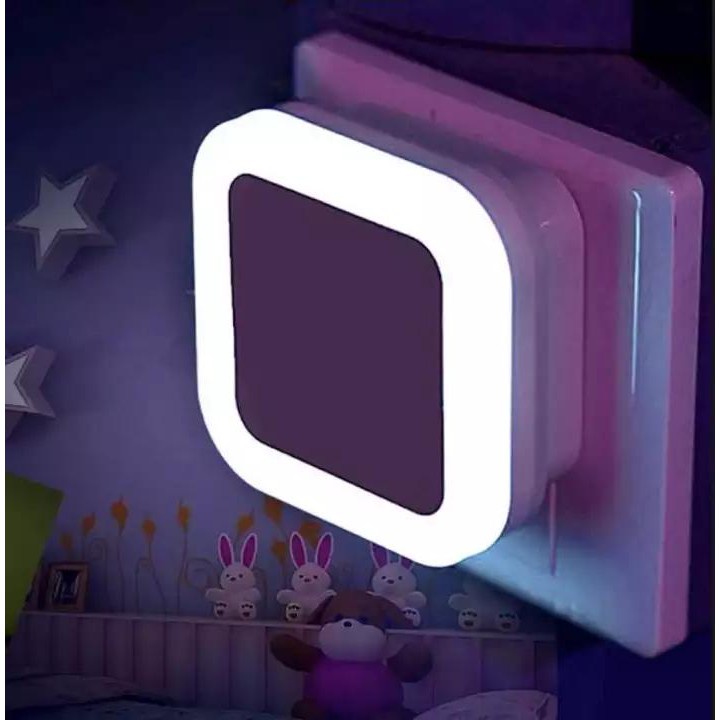 Đèn ngủ LED hình vuông cảm ứng tự động tắt mở, cảm biến ánh sáng cực tốt