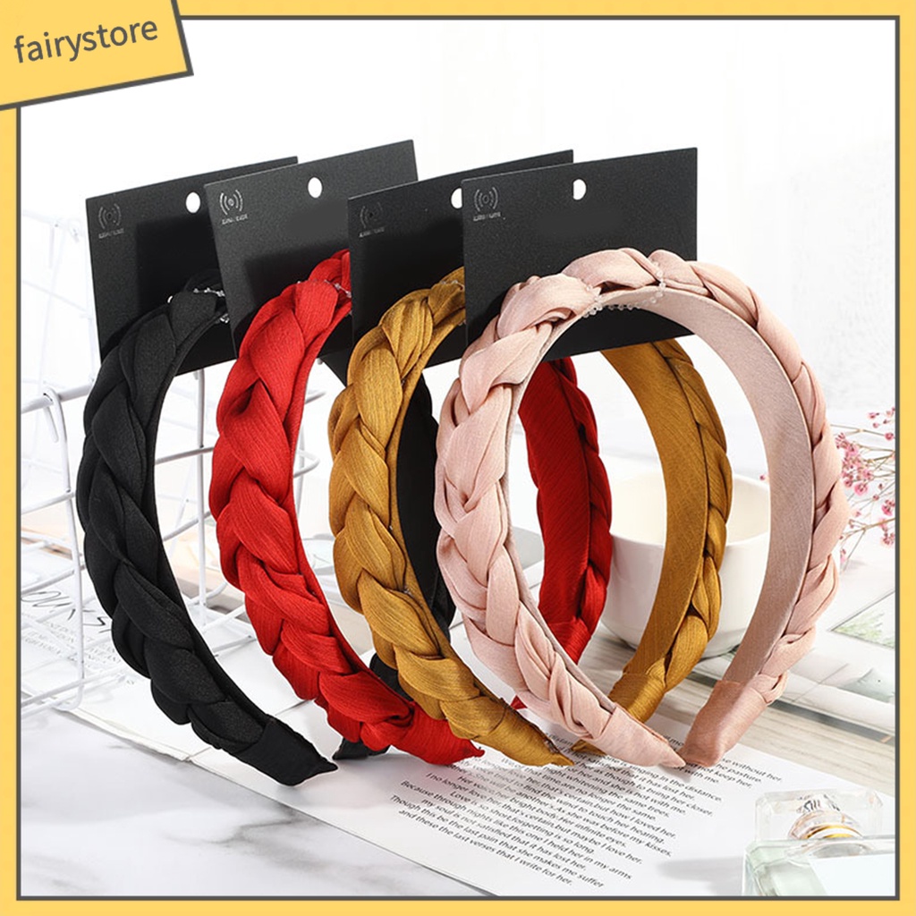 Băng Đô Dệt Kim Màu Trơn Cho Phái Nữ