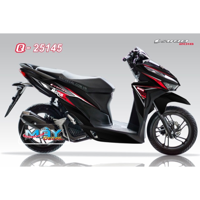 Tem rời Vario dán xe đen mẫu 7