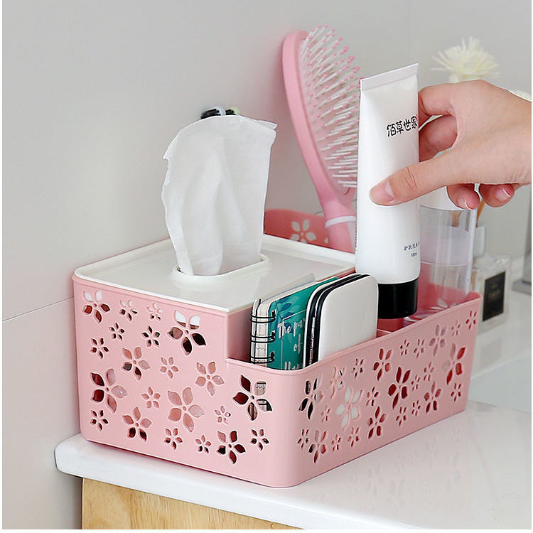 【New Product】Tissue Box Desktop Storage Box Suitable for Living Room Restaurant and Tea Table Nordic Style Simple and Cute Remote Control Storage Box Multifunctional Creative Box