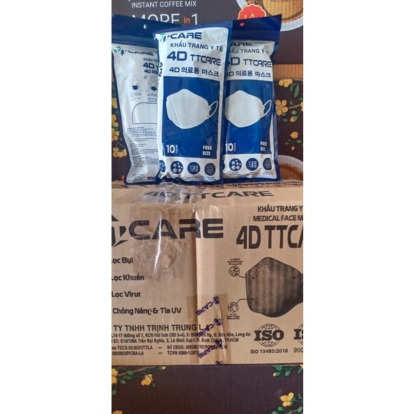 Một thùng khẩu trang 4 lớp KF94 MASK 4D chống bụi mịn và kháng khuẩn cao cấp Hàn Quốc