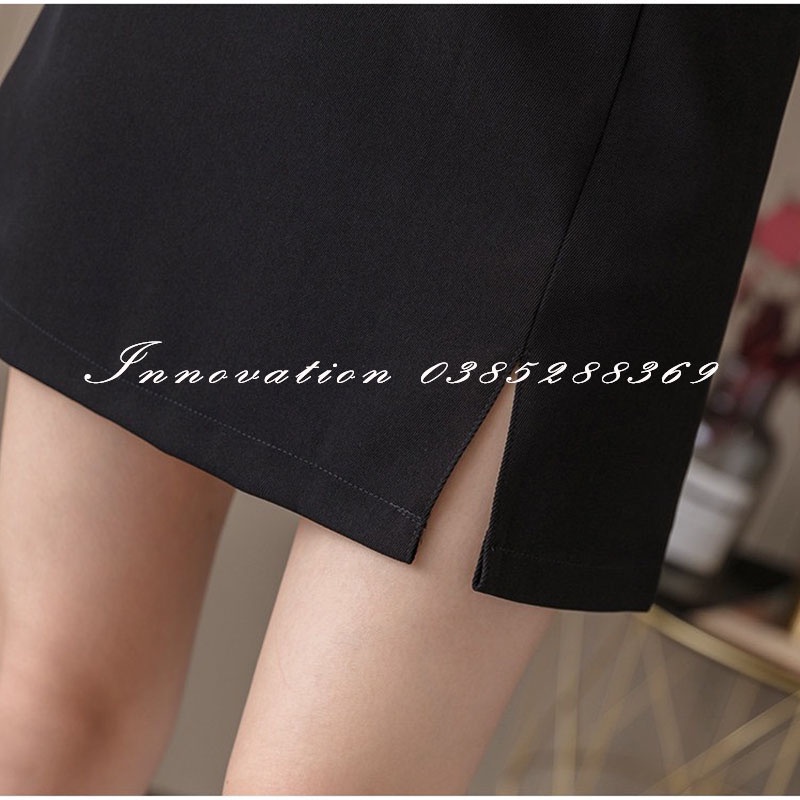 Váy ngắn dáng chữ A xẻ đùi tinh tế có quần chống lộ TA-209 (Form nhỏ)