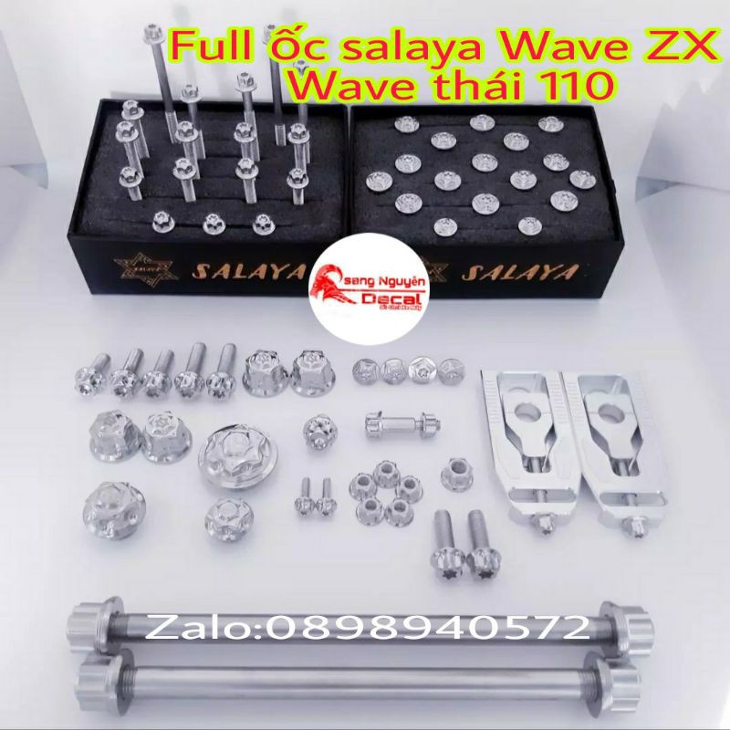 full ốc salaya inox xe Wave ZX Wave thái 110