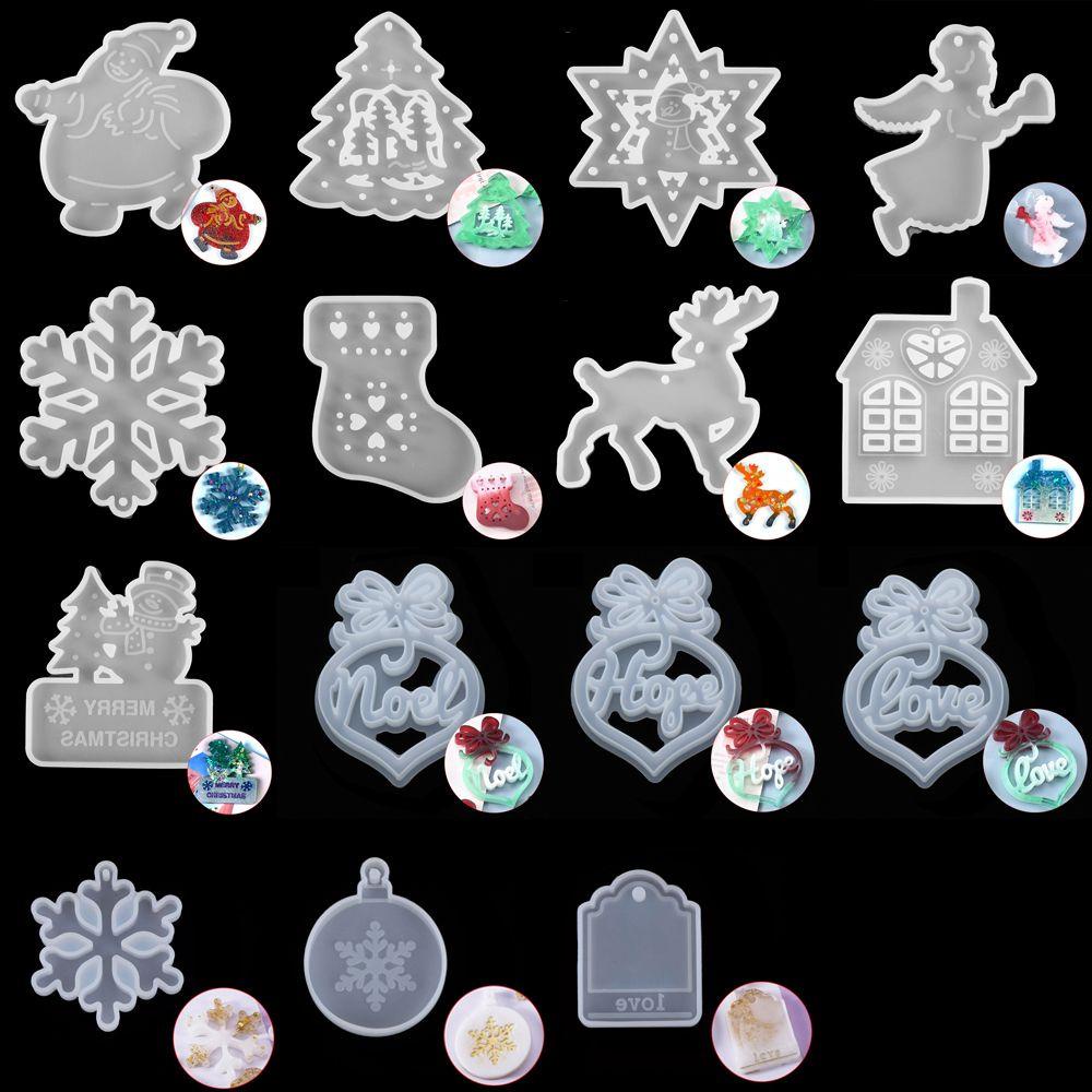 SUMU Khuôn Silicone Làm Thẻ Treo Trang Trí Cây Thông Noel