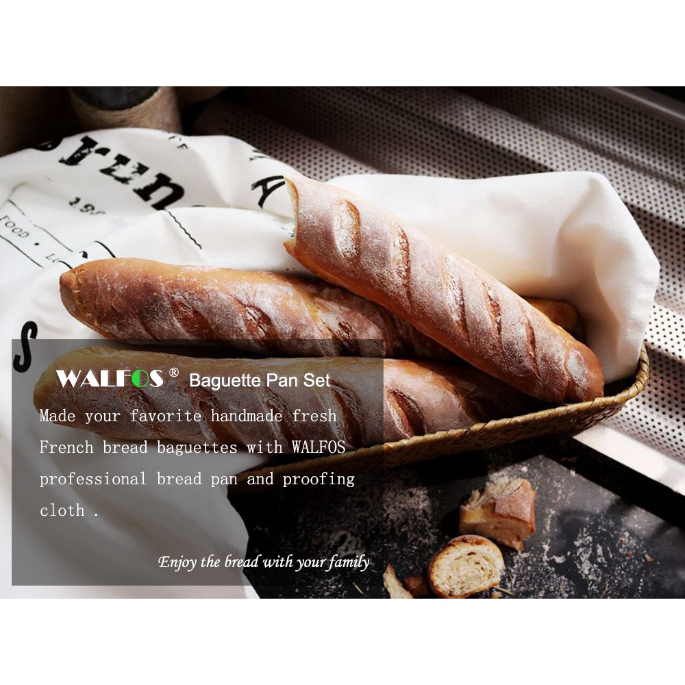 Khuôn nướng bánh mì Walfos 100% chất lượng thực phẩm phong cách Pháp dạng 2-4 rãnh