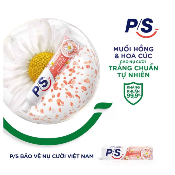 Kem đánh răng P/S Muối Hồng &amp; Hoa Cúc HỘP 180G