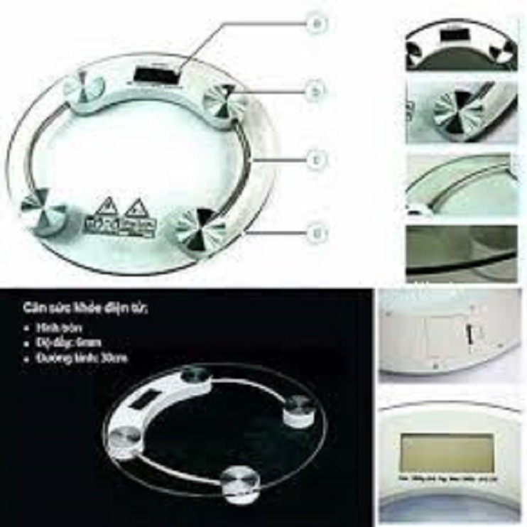 Combo Cân Sức Khỏe Điện Tử+Thước Dây Mặt Kính Cường Lực Max 180 Kg