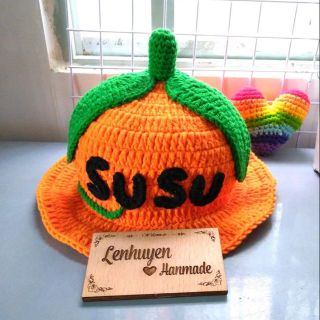 Nón len handmade cho bé xinh