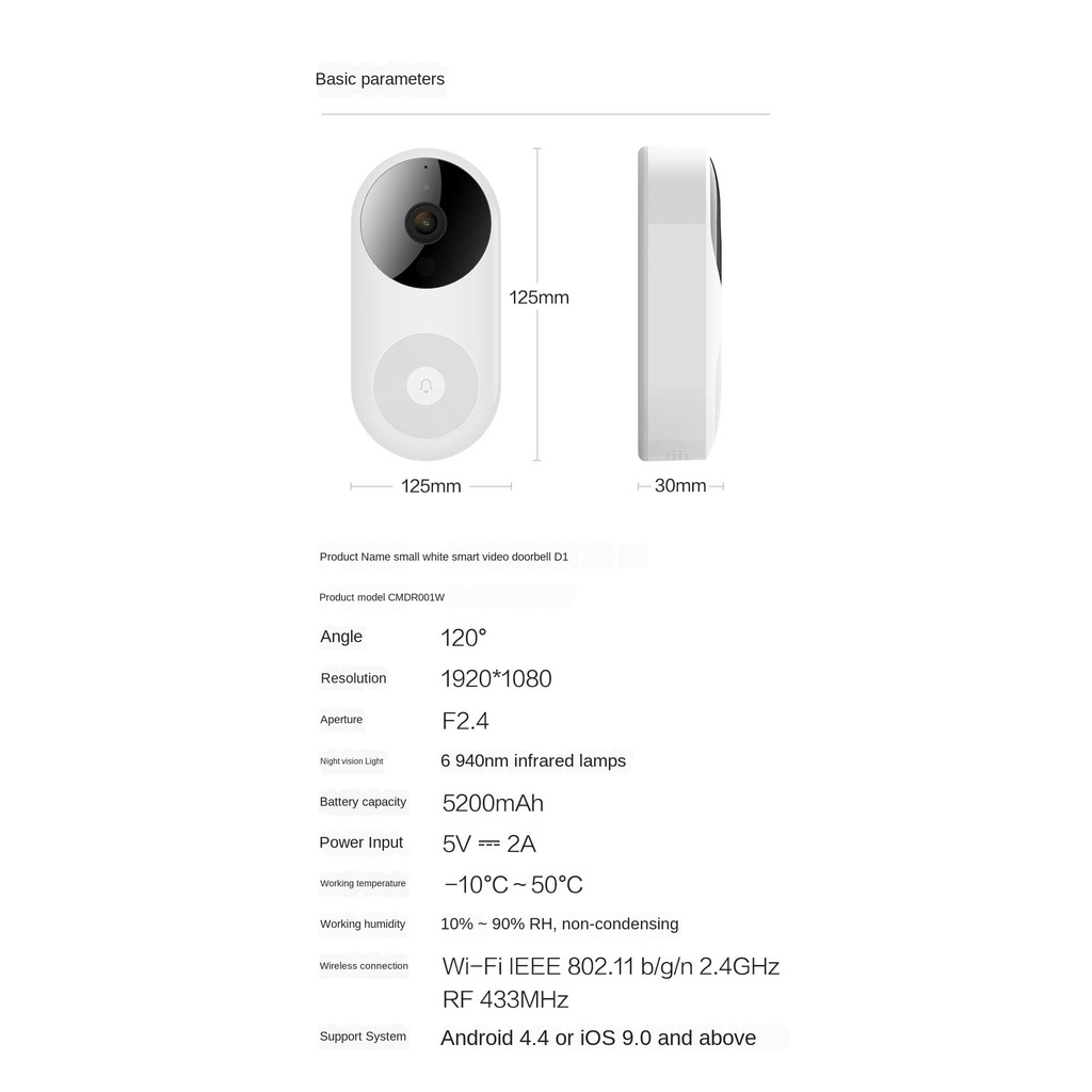 Camera không dây Xiaomi D1 có chế độ nhìn đêm