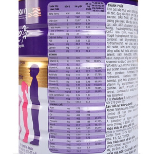 Sữa bột Pediasure BA 850g
