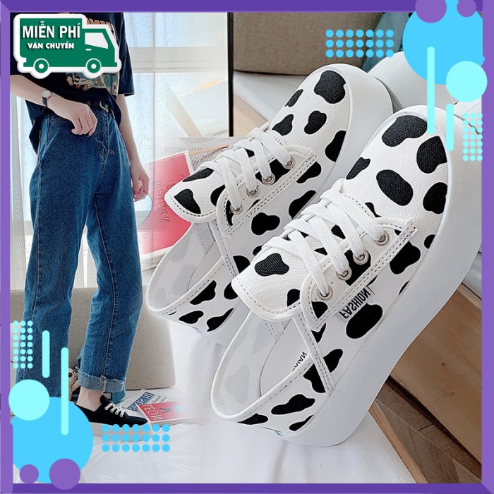Giày thể thao nữ Đốm Bò Sữa phối 2 màu