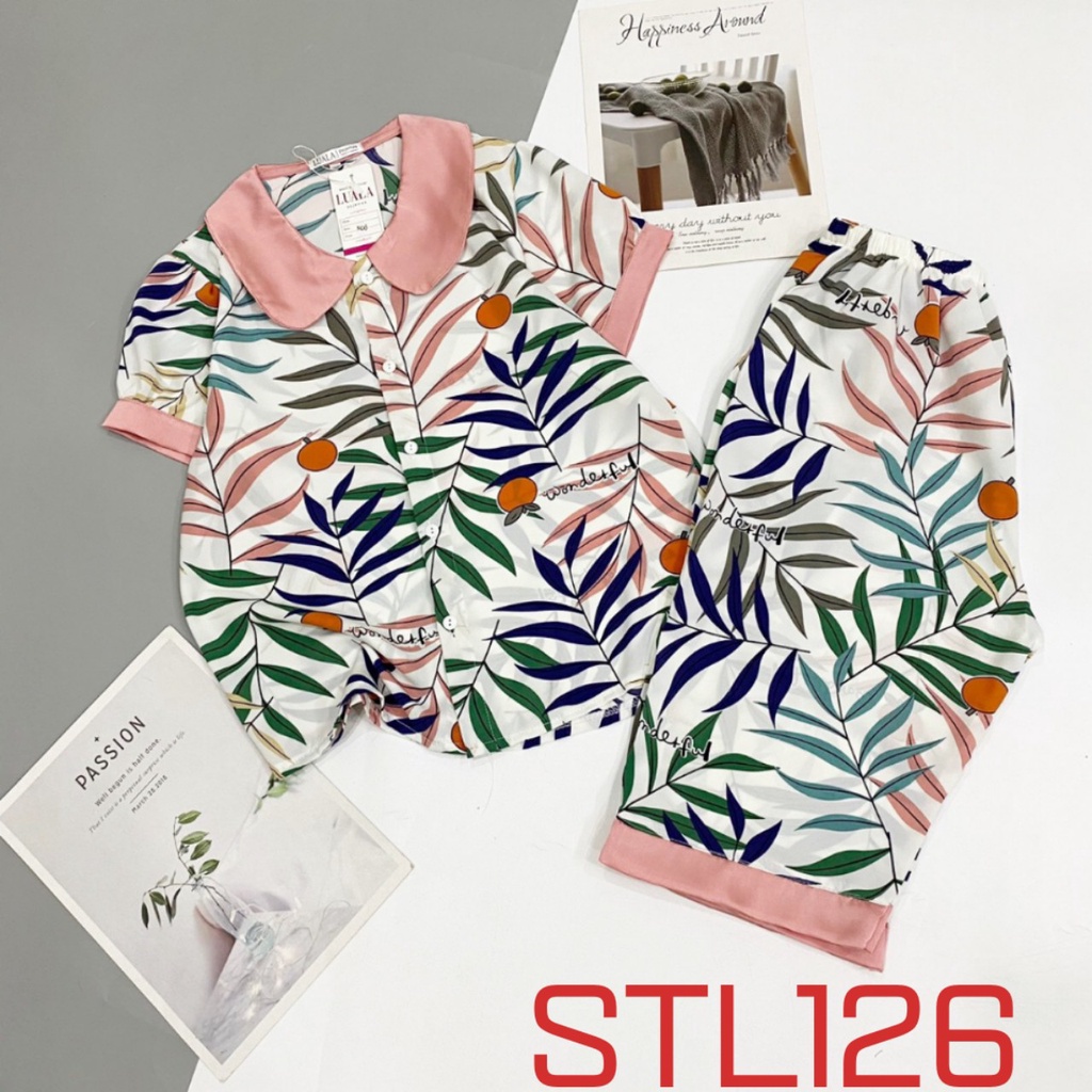 Bộ pijama lửng lụa latin, mango mềm mịn thoáng mát♥️hình in 4k sắc nét♥️không bai xù co rút vải♥️bao đẹp | BigBuy360 - bigbuy360.vn