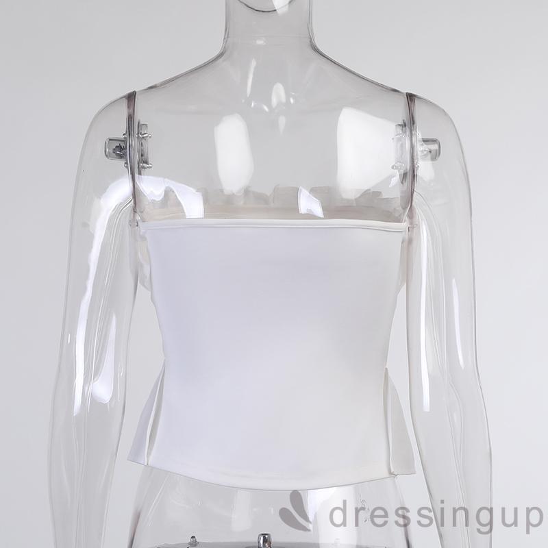 Áo Ống Xếp Li Màu Trơn Trễ Vai Dành Cho Nữ | BigBuy360 - bigbuy360.vn