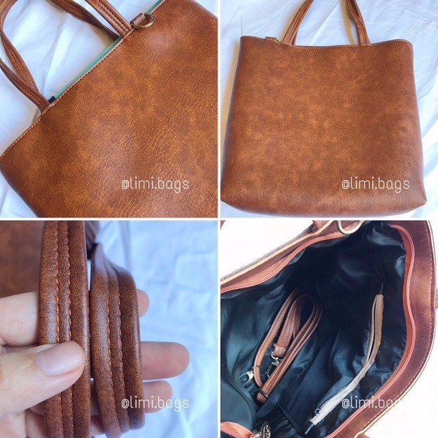 Túi Tote da basic đeo 2 kiểu