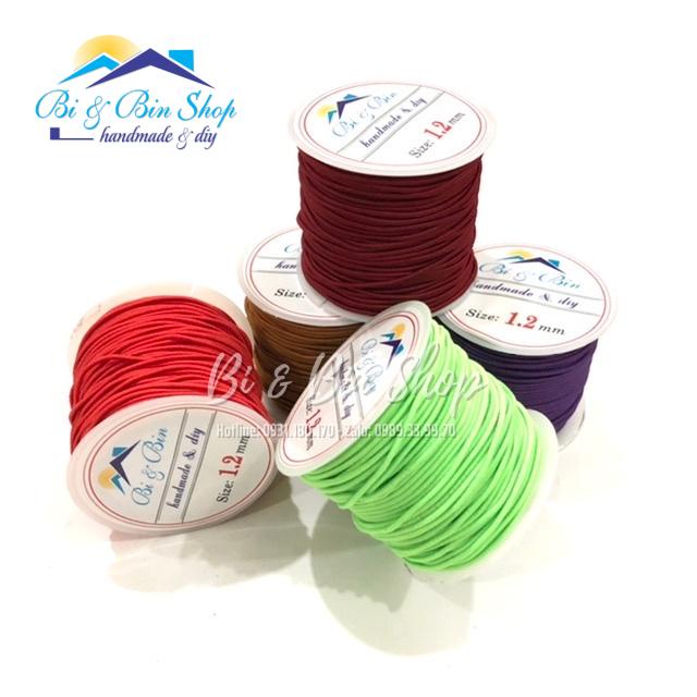 Cuộn 20 Mét Dây Thun 1,2mm Co Giãn Đàn Hồi Tốt Dùng Xỏ Hạt Chuỗi Làm Vòng Đeo Tay - Bi &amp; Bin Shop
