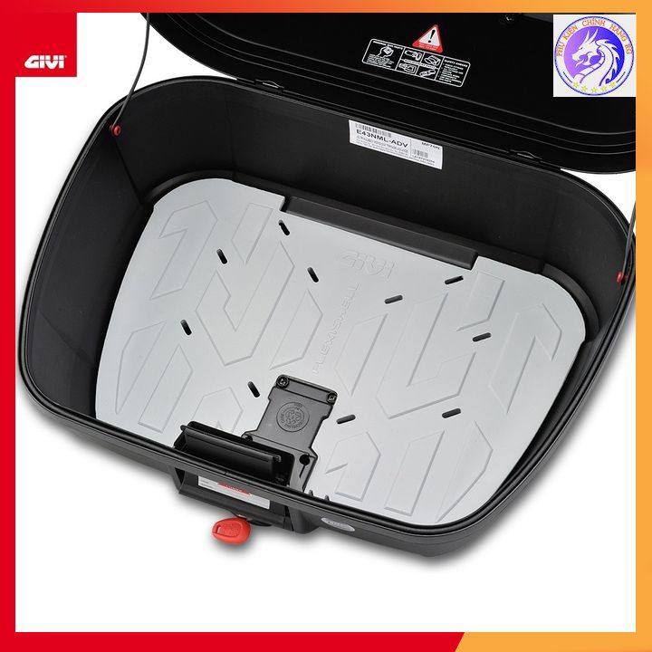 Thùng GIVI E43NTL-ADV Dung Tích 43 Lít Mulebox Gắn Sau Xe Máy, Xe Motor Màu Đen Có Full Phụ Kiện Đi Kèm Với Đế Đệm