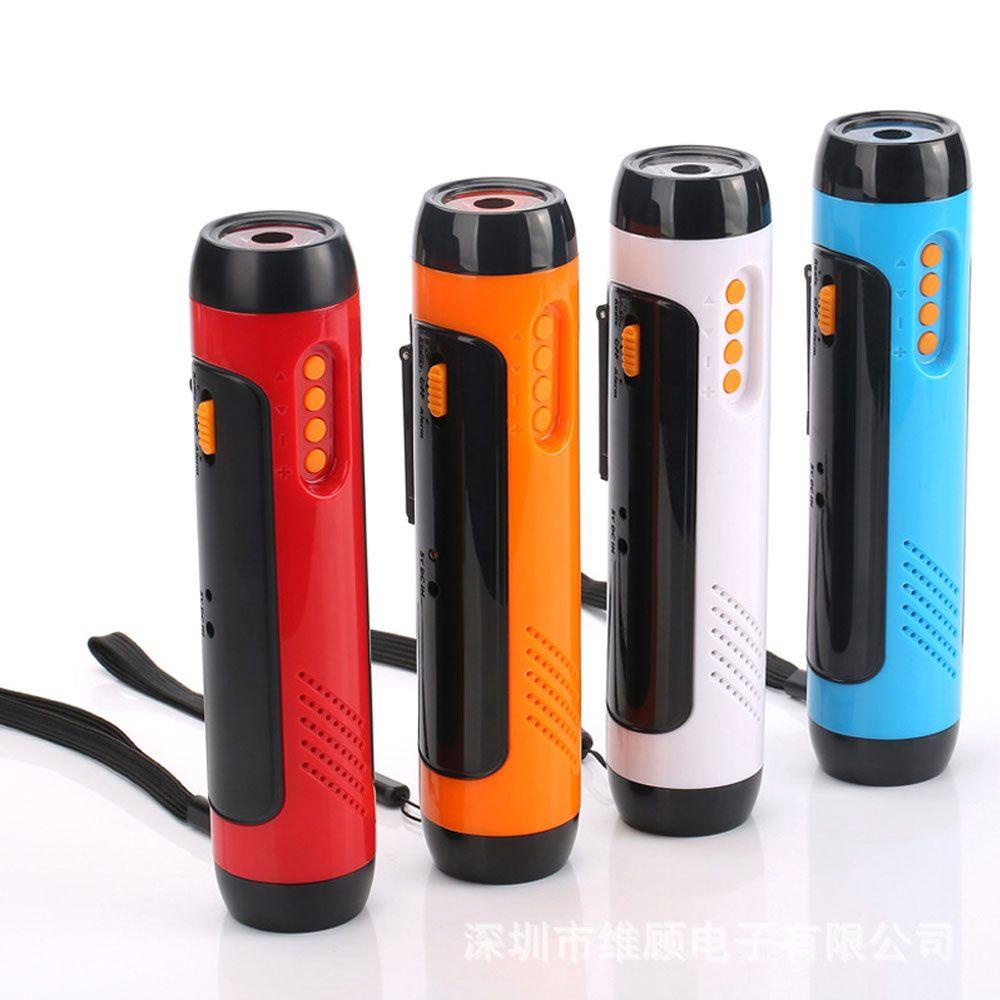SHOUKEY Hand Crank Radio Outdoor LED Flashlight Multicolor Wireless Bluetooth