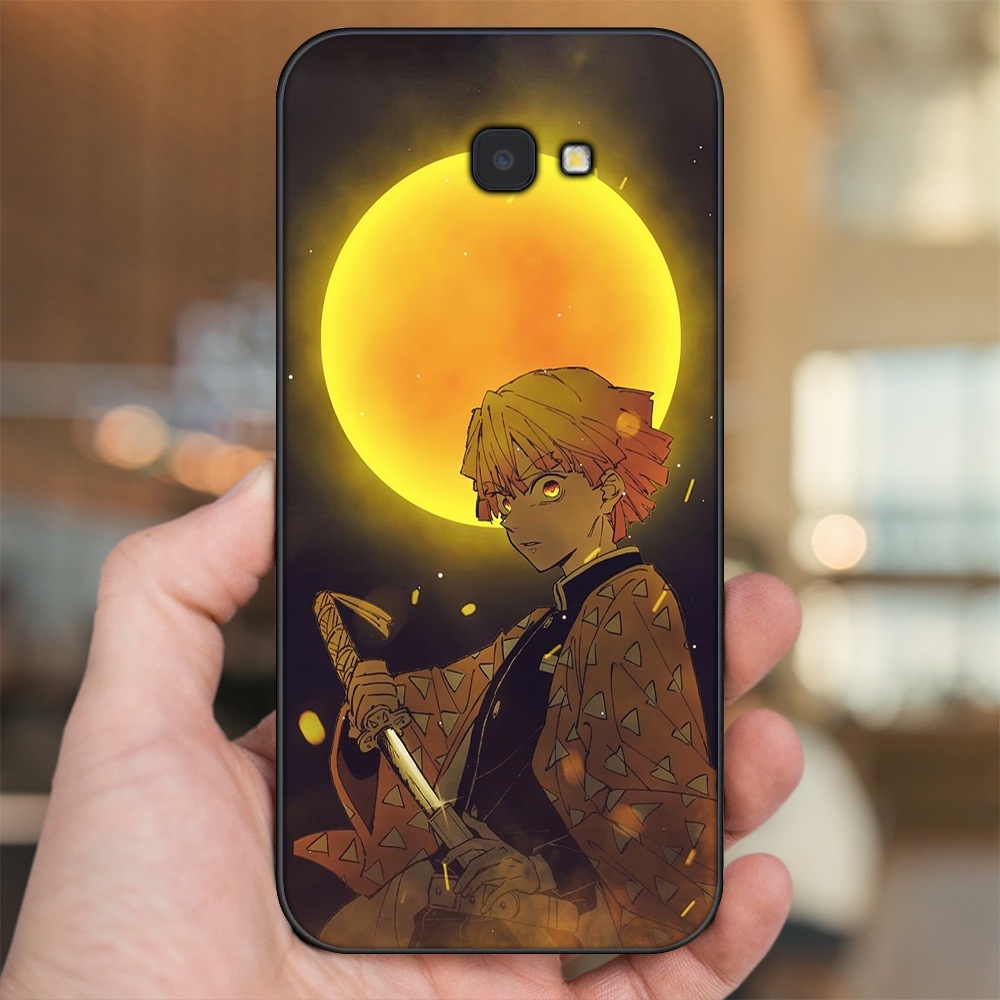 Ốp lưng Samsung J4 Plus viền đen in hình Zenitsu Kimetsu no Yaiba