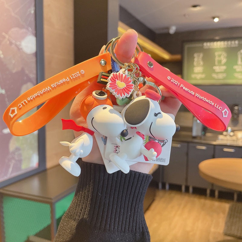 Móc Khóa Gắn Búp Bê Hoạt Hình Snoopy Charlie Brown Tinh Tế Đáng Yêu